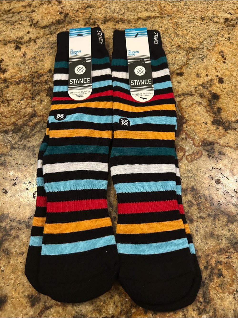 Stance Men’s Multi-Stripe Crew Socks - Black/Multi